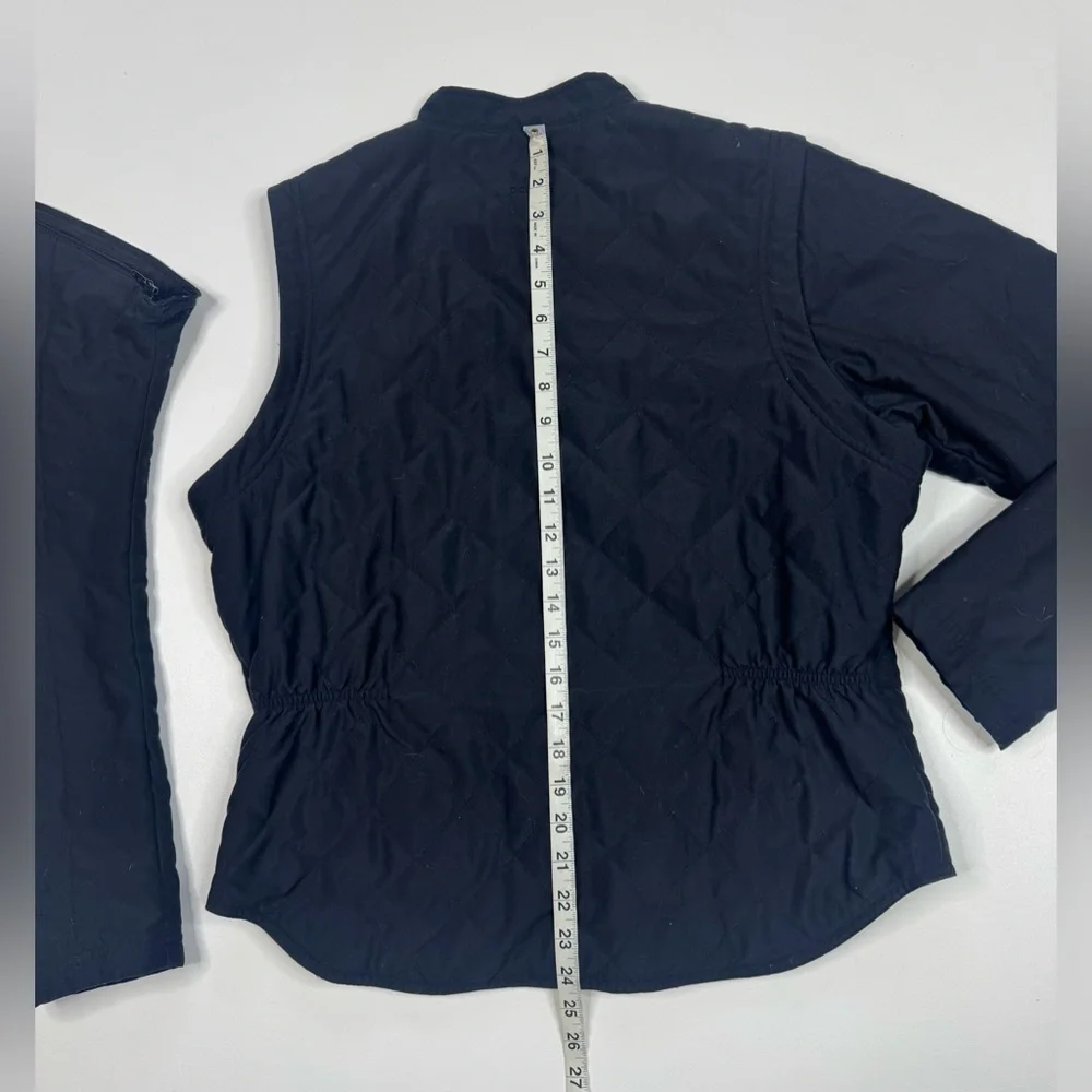 adidas Quilted Zip Off Sleeve Convertible Lined Jacket Vest Size Medium